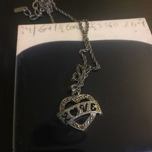 sterling silver LOVE necklace